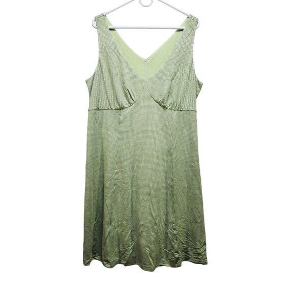 Roschico Dresses & Skirts - Roschico Green Sleeveless Midi Dress  Tie Back & V-Neckline Size 4XL EcoSoft